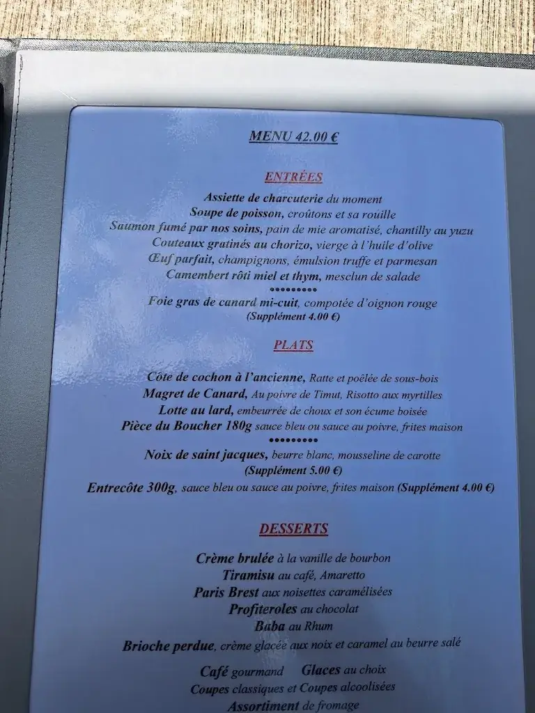 Menu_Restaurant de la Plage_L'Isle-Adam_image_4