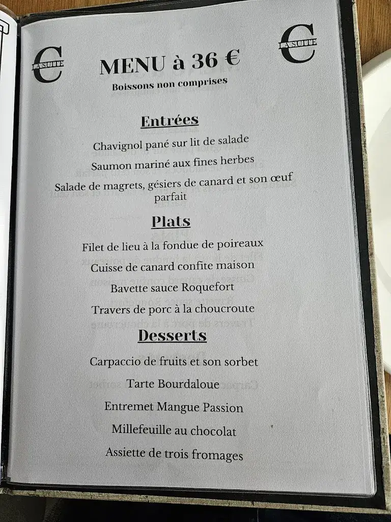 Menu_Hôtel Restaurant C La Suite_Pomponne_image_2