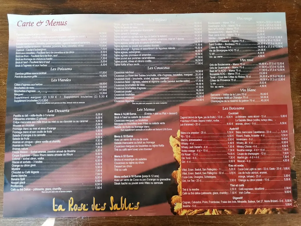Menu_La Rose des Sables_Pierrelaye_image_1