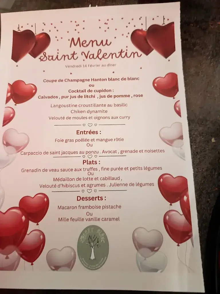 Menü_L'arbre Blanc_Pontoise_Bild_1