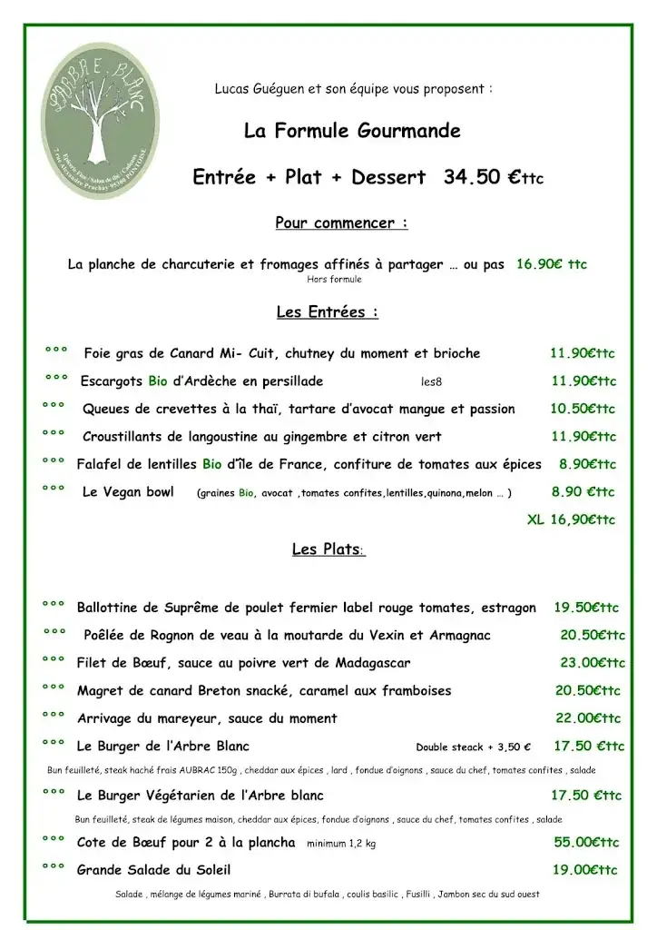 Menü_L'arbre Blanc_Pontoise_Bild_4