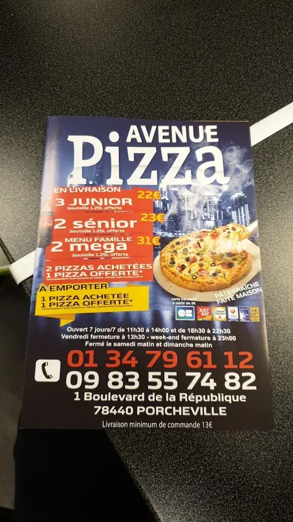 Menu_Pizza Avenue - Pizzeria à Porcheville_Porcheville_image_4