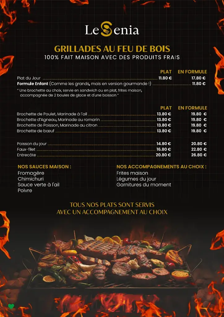 Menu_Restaurant le Sénia - Grillades au Feu de Bois 🔥_Orly_image_1