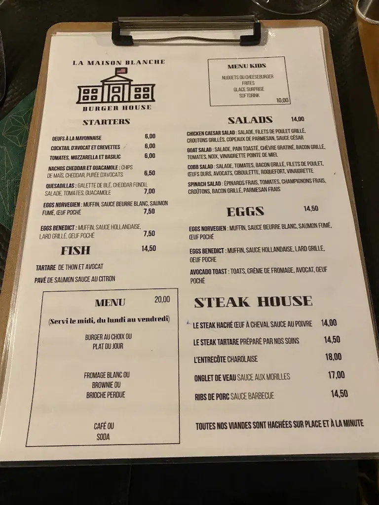 Menu_La Maison Blanche_Rambouillet_image_1