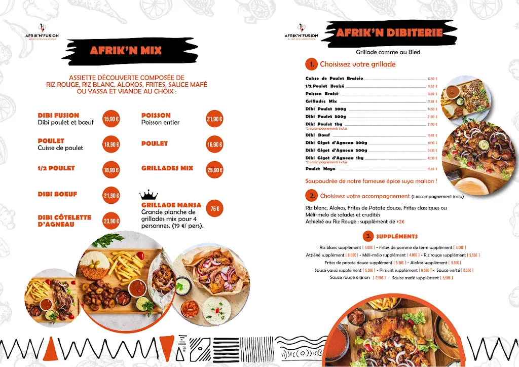 Menu_Afrik’n’Fusion Noisy-le-Sec_Noisy-le-Sec_image_1
