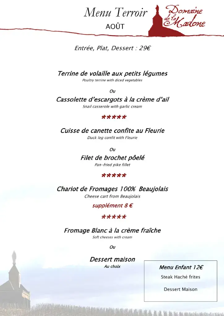 Menu_Domaine de la Madone - Auberge- Beaujolais Winegrower_Fleurie_image_2