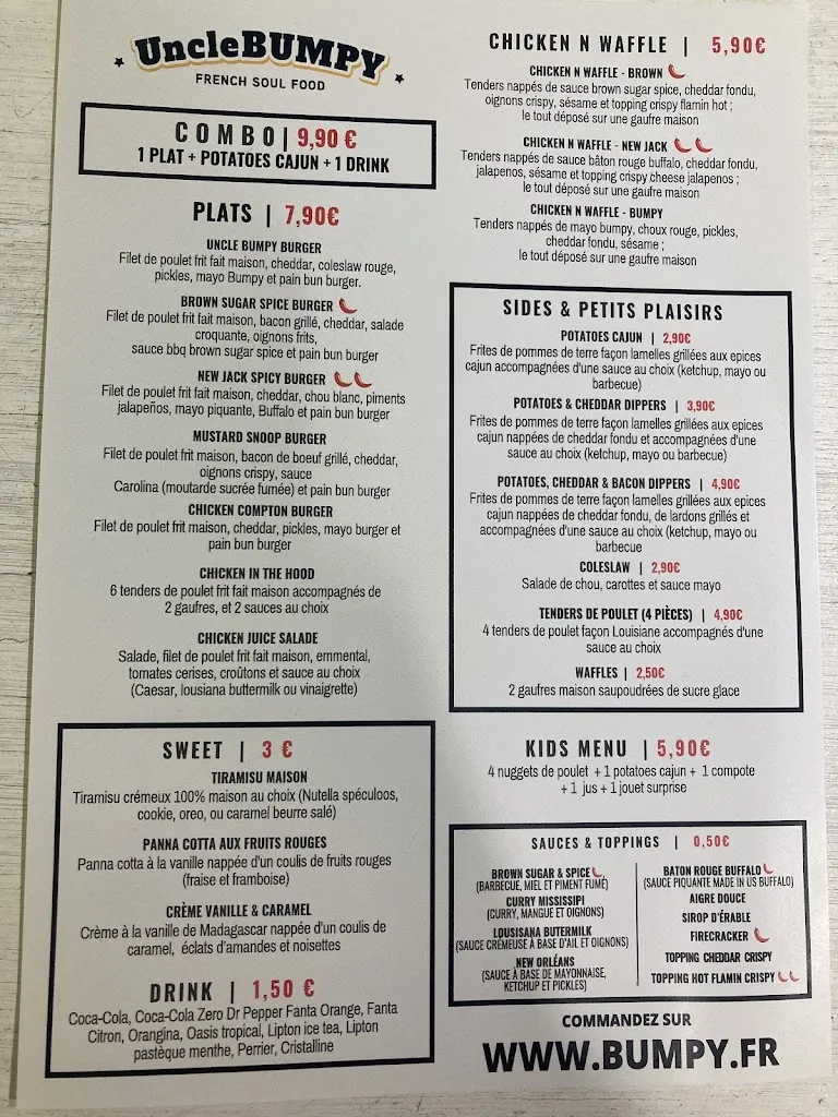 Menu_UNCLE BUMPY NOISY LE SEC_Noisy-le-Sec_image_2