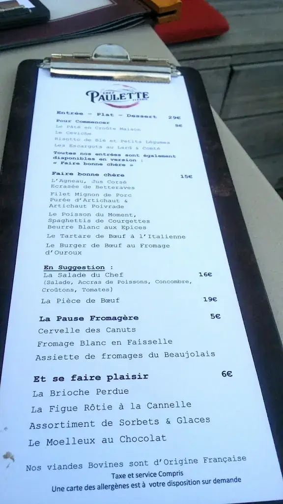 Menu_Chez Paulette_Fleurie_image_2