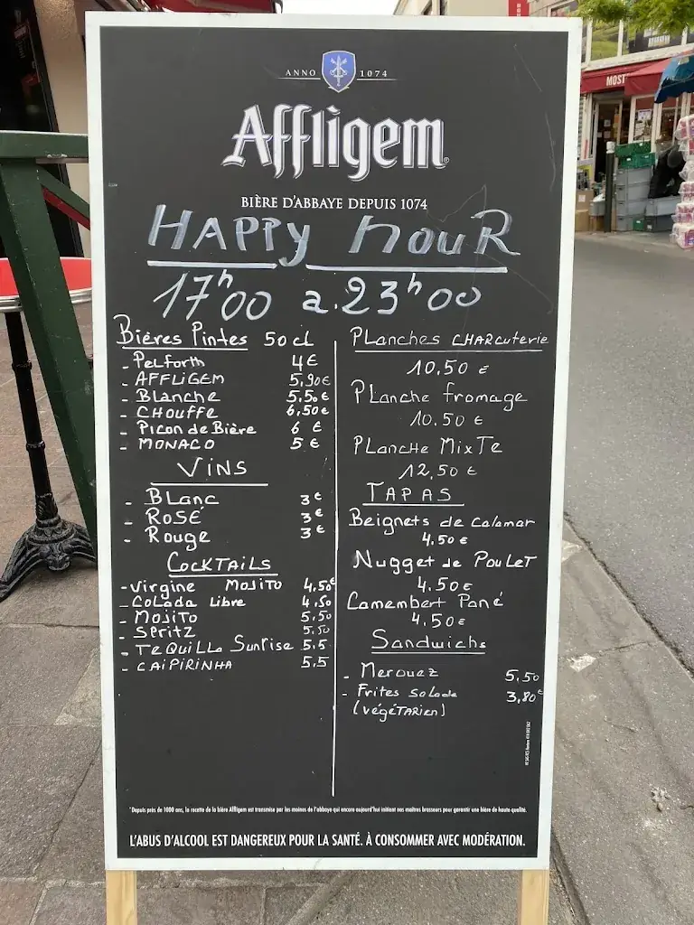 Menu_L'Escale du Marché_Nanterre_image_1