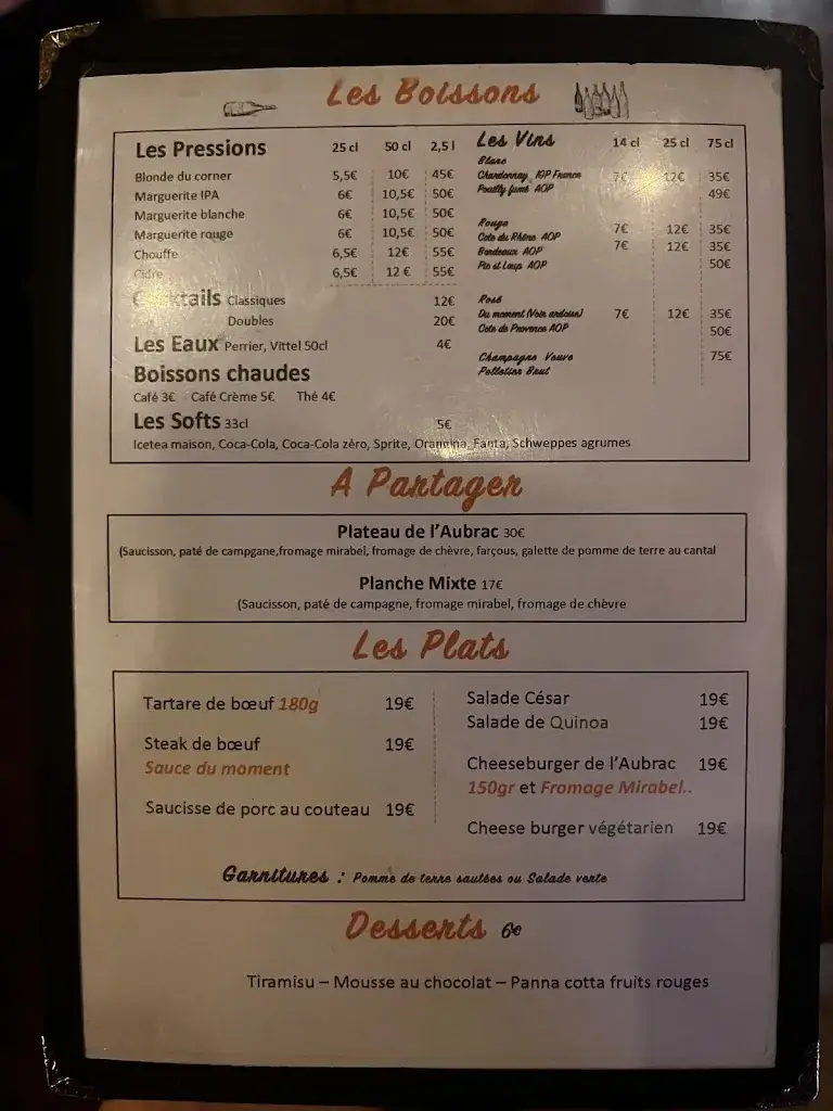 Menu_Aubrac Corner La Defense Arena_Nanterre_image_1