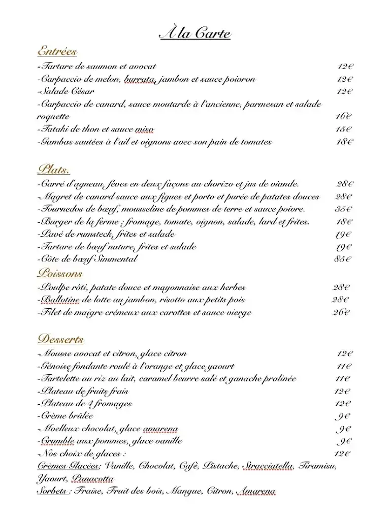 Menu_Restaurant de la Ferme_Plaisir_image_1