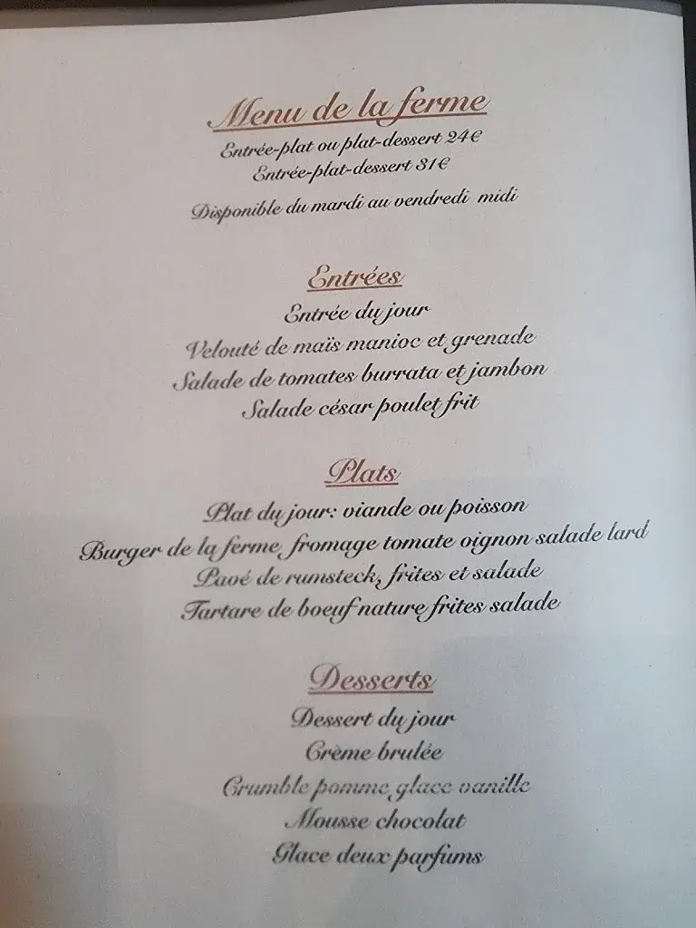 Menu_Restaurant de la Ferme_Plaisir_image_2