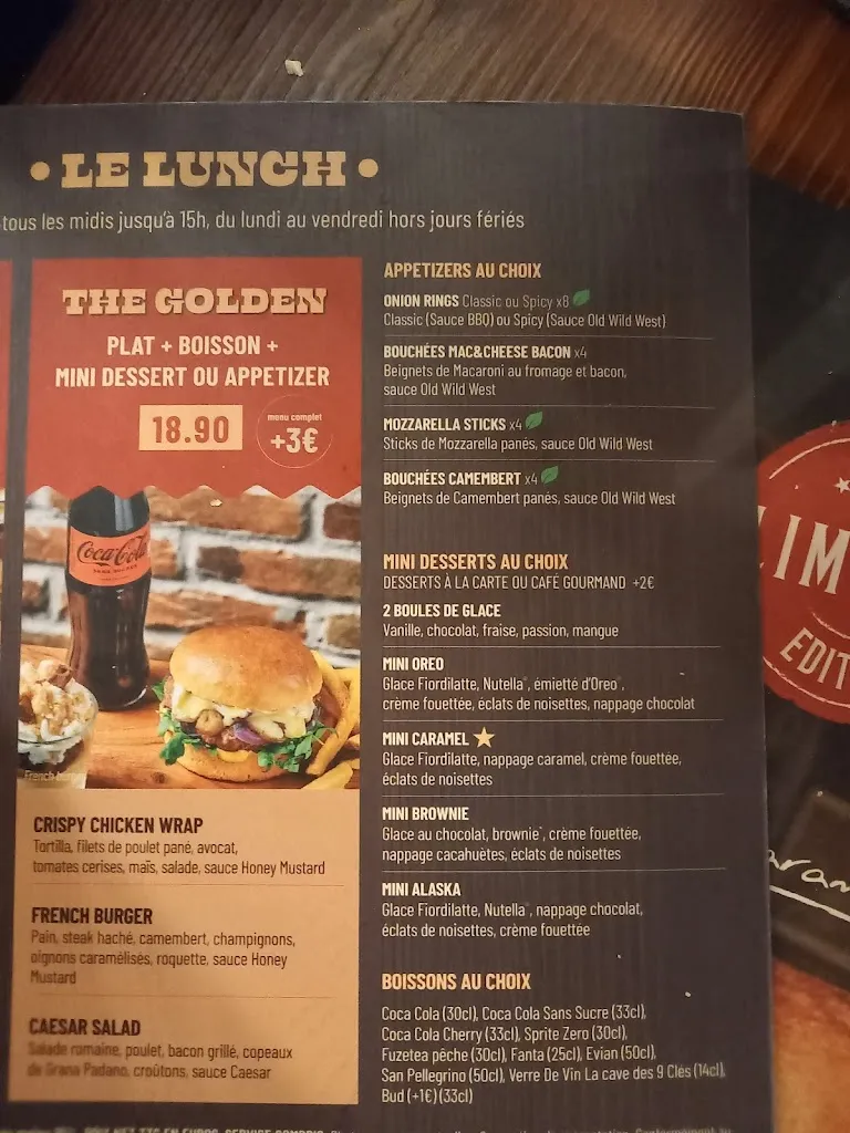 Menu_Old Wild West_Plaisir_image_3