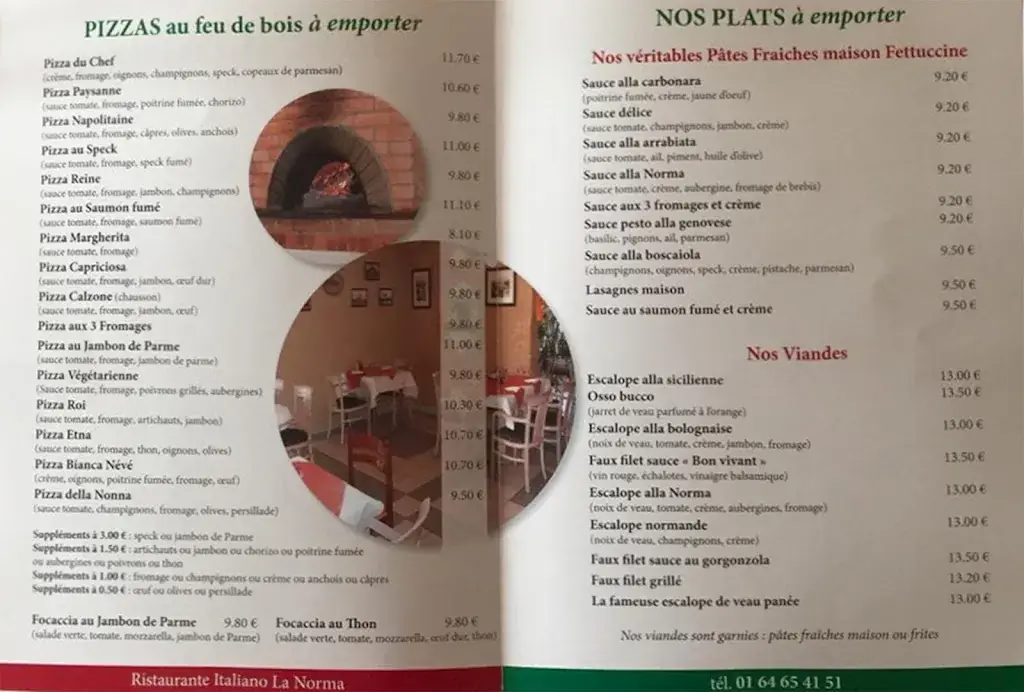 Menu_Pizzeria Restaurant La Norma_Saint-Denis-lès-Rebais_image_4