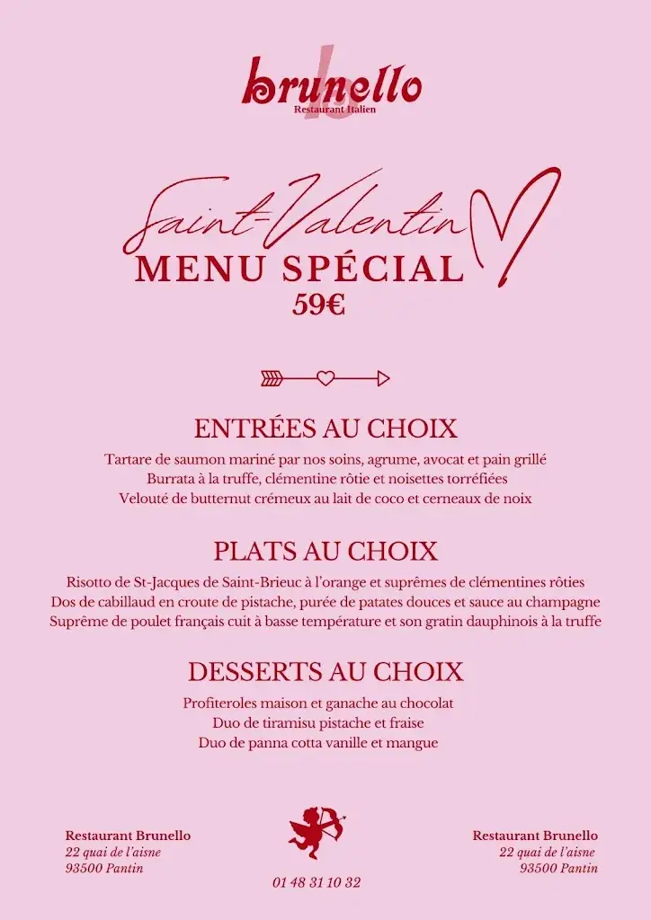 Menu_Brunello Restaurant Italien Pantin_Pantin_image_1