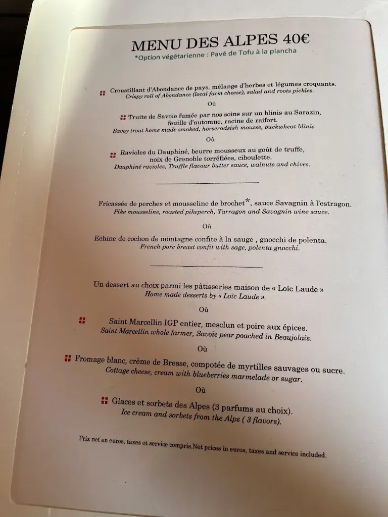 Menu_Restaurant Le Muratore 