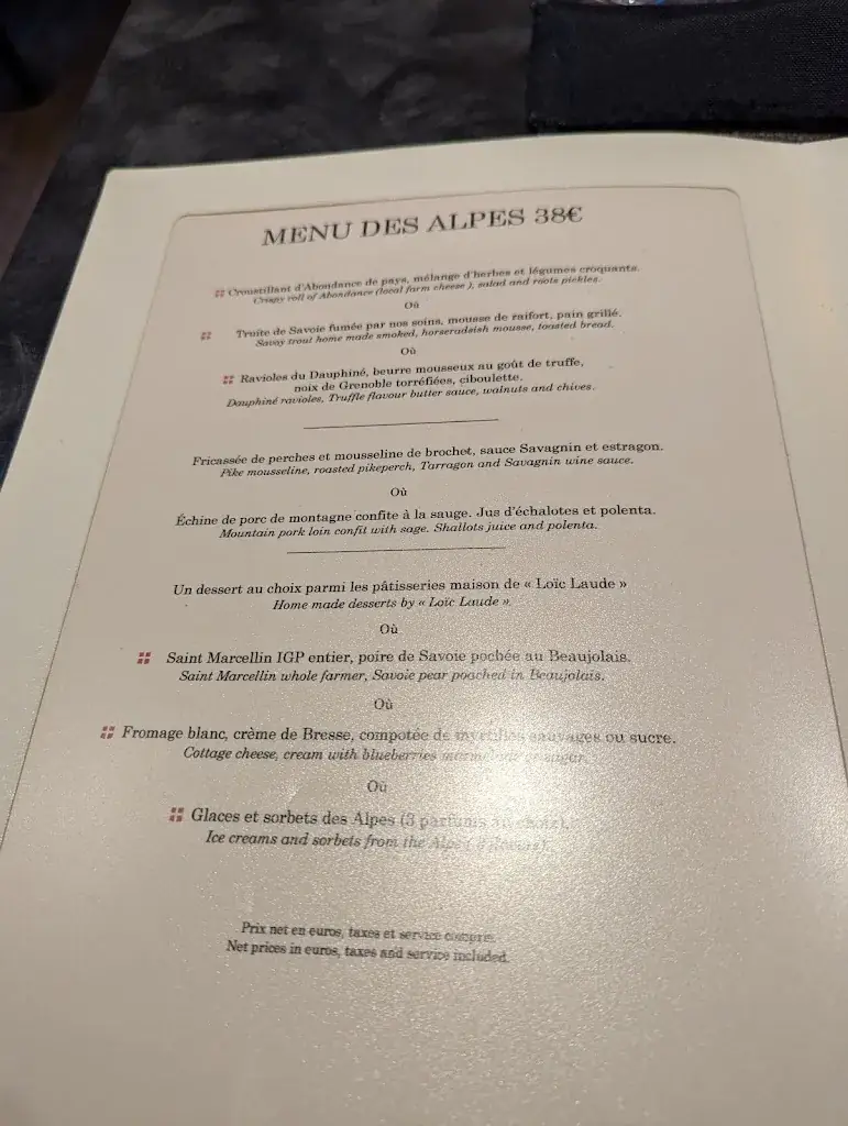 Menu_Restaurant Le Muratore 