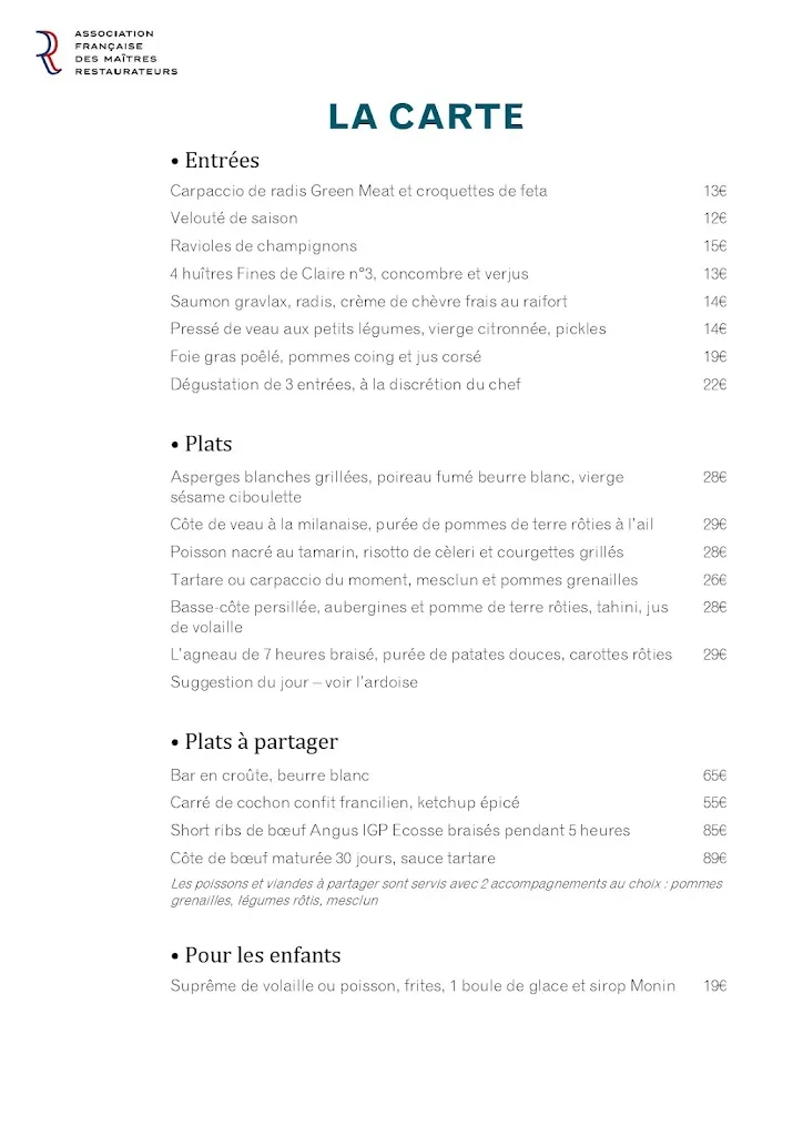 Menu_Le Père Joseph Restaurant bar-lounge_Rueil-Malmaison_image_1