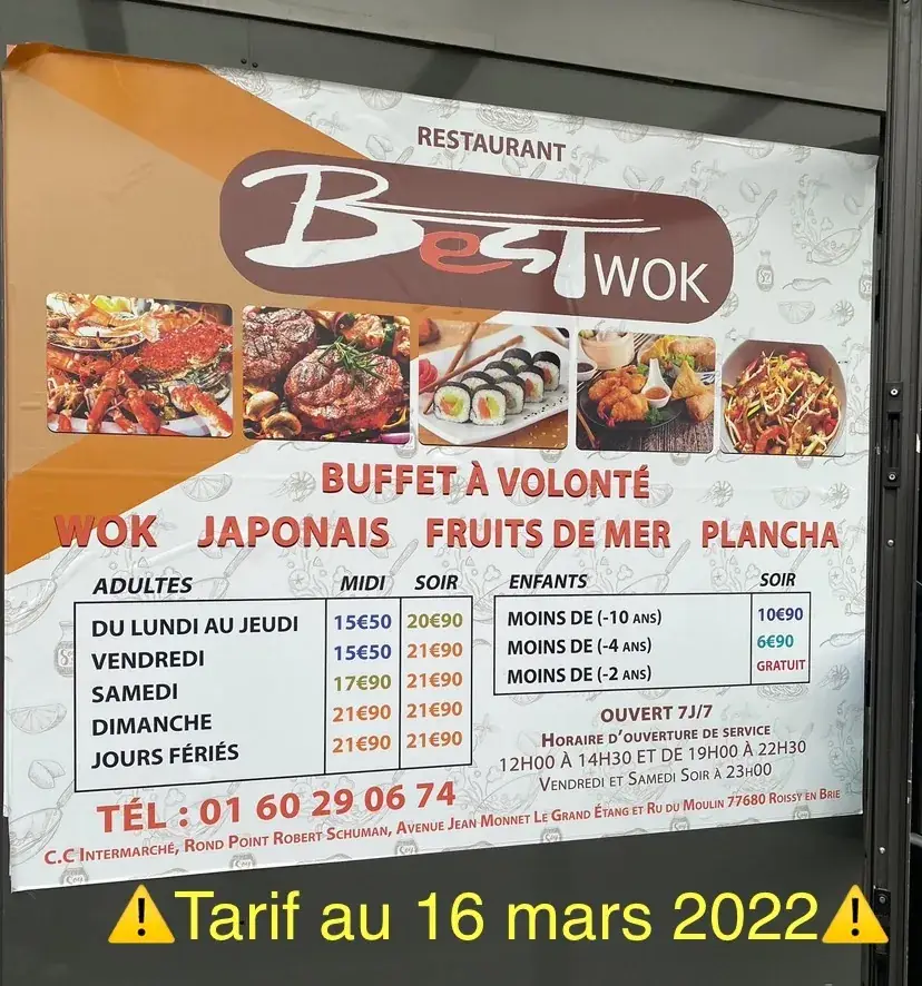 Menu_Best Wok - Restaurant à volonté_Roissy-en-Brie_imagen_1