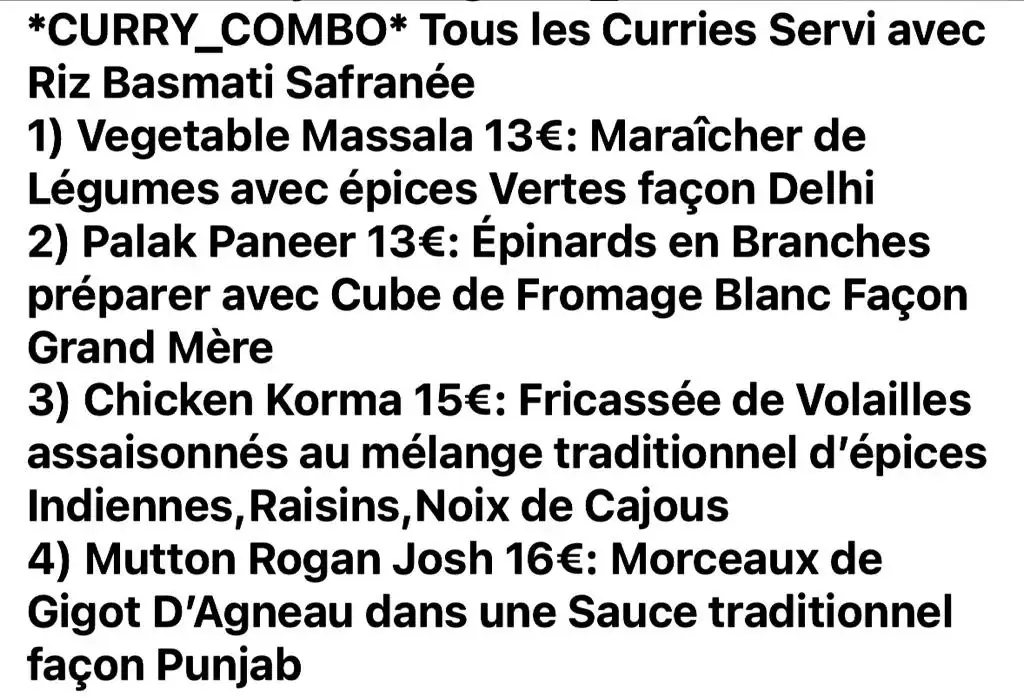 Menu_CHEZ DATTA_Roissy-en-Brie_image_4