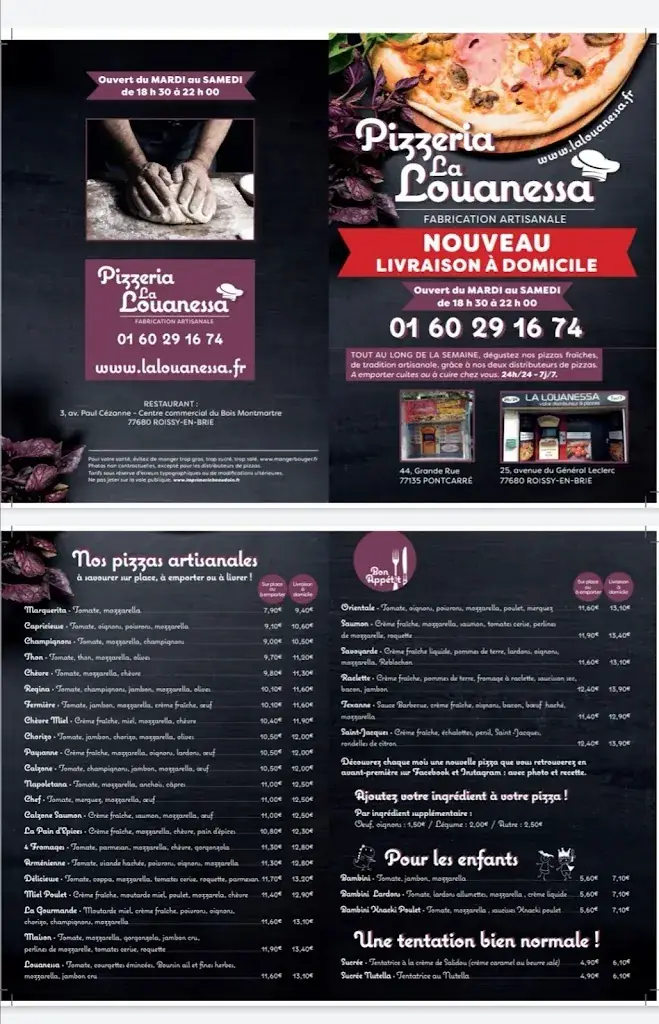 Menu_La Louanessa_Roissy-en-Brie_image_2