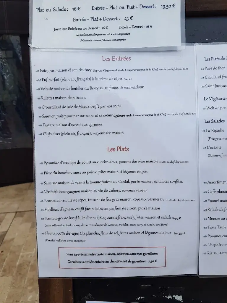 Menu_Restaurant La Ripaille_Rungis_image_1