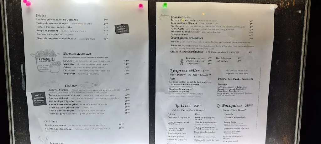 Menu_La Criée Saint Brice sous forêt_Saint-Brice-sous-Forêt_immagine_4