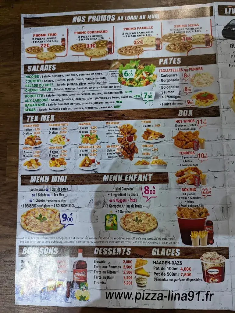 Menu_Pizza Lina Pizzeria_Saint-Chéron_image_2