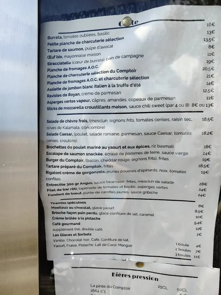 Menu_Le Comptoir Saint-Cloud_Saint-Cloud_immagine_2