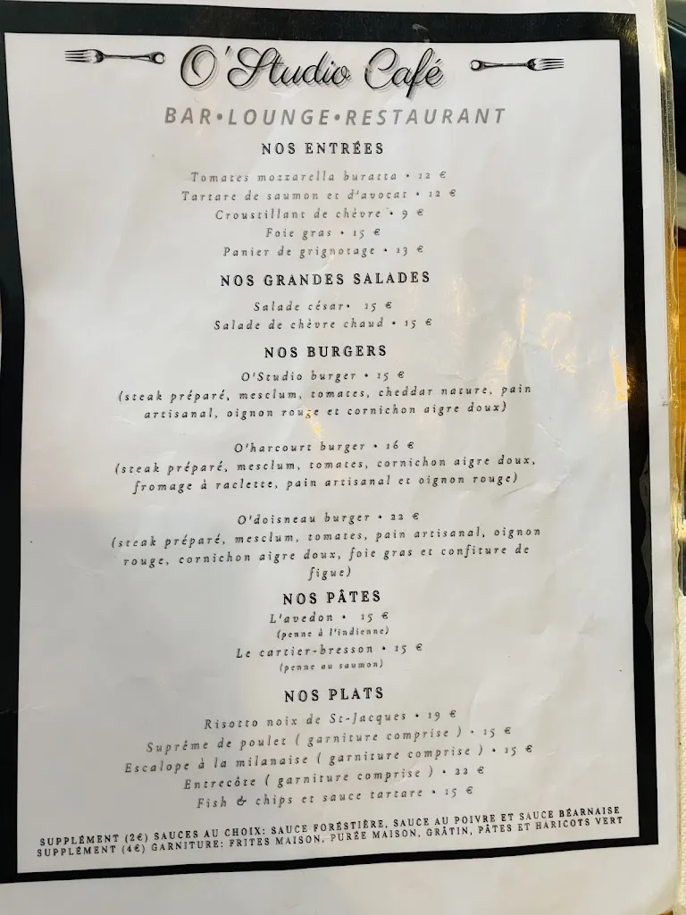 Menu_O´Studio Café_Romainville_image_1