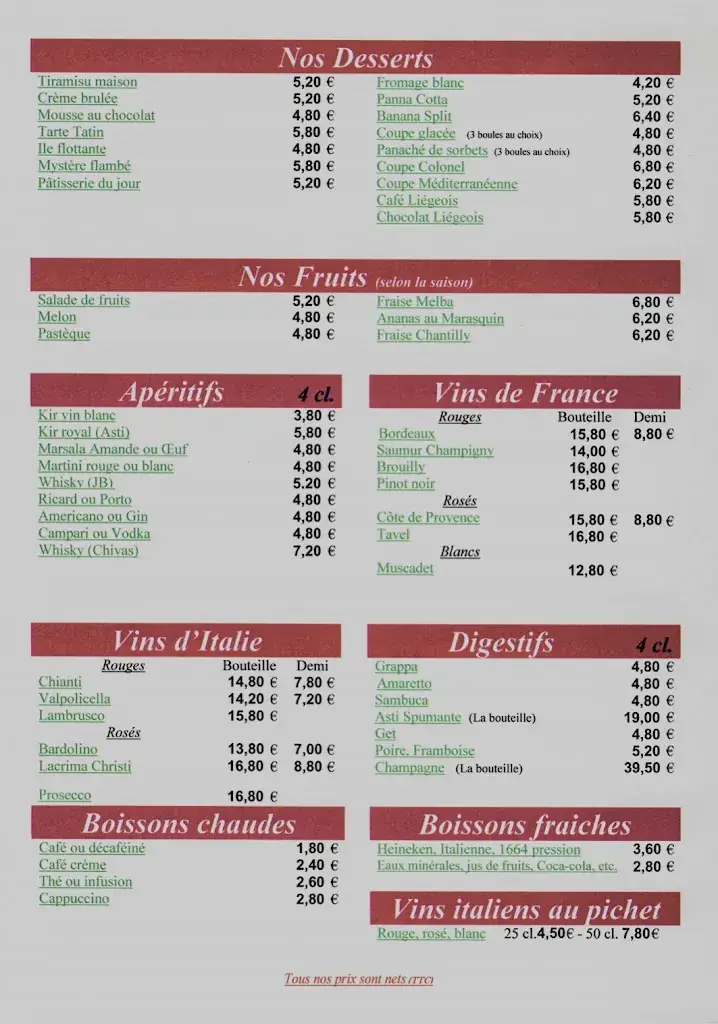 Menu_La Méditerranée_Romainville_image_1
