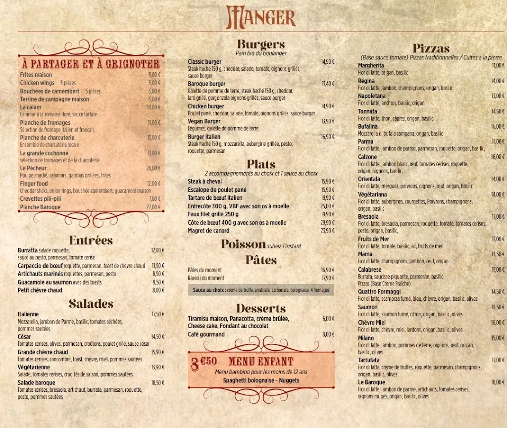 Menu_Le Baroque Bar - Restaurant_Thonon-les-Bains_image_2
