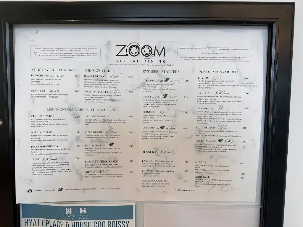 Menu_ZOOM Restaurant at Hyatt Place Paris Charles de Gaulle Airport_Roissy-en-France_immagine_3