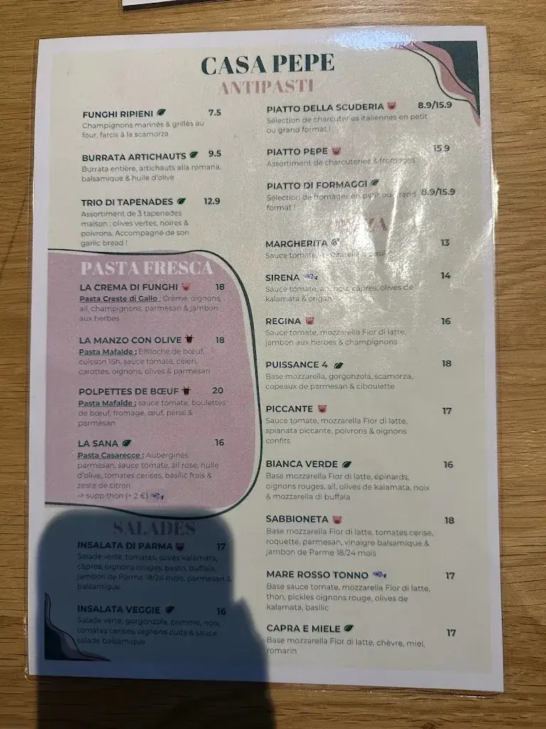Menu_CASA PEPE_Roissy-en-France_image_1