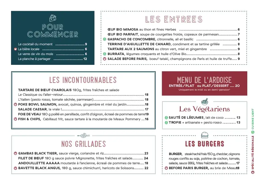 Menu_Before PARIS Brasserie Maison_Roissy-en-France_image_2