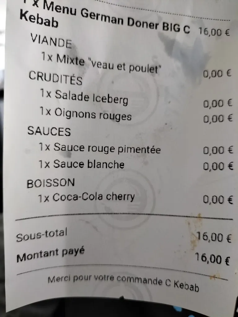 Menu_C KEBAB & H PIZZA Roissy_Roissy-en-France_immagine_3