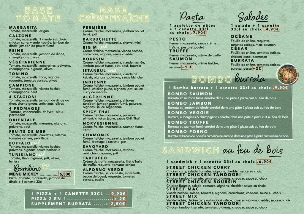 Menu_Al Forno_Saint-Denis_image_2