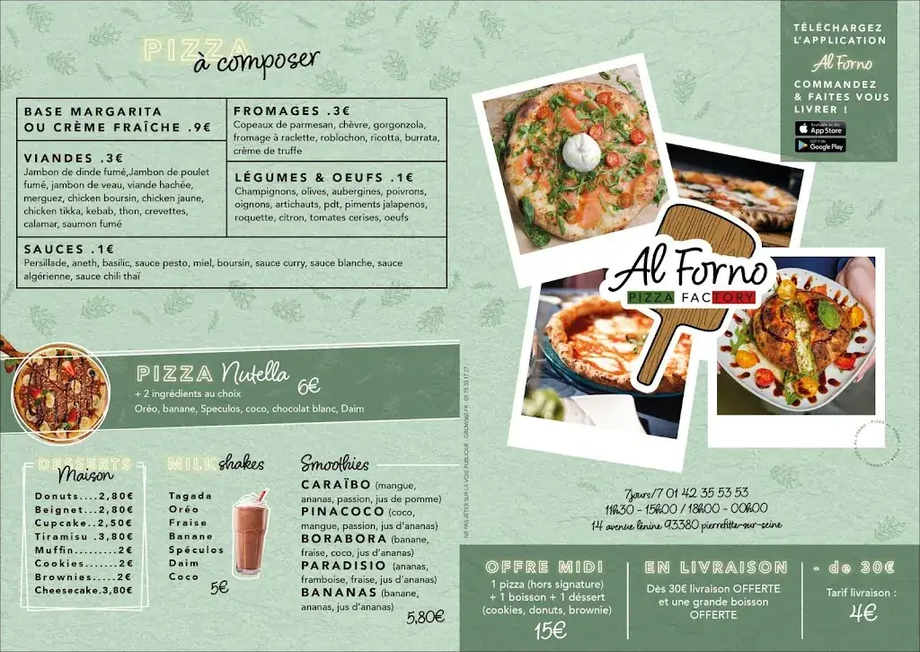 Menu_Al Forno_Saint-Denis_image_4