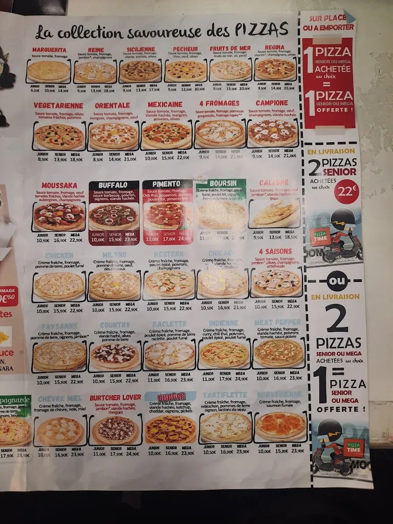 Menu_Pizza Time ® Pierrefitte_Saint-Denis_image_1