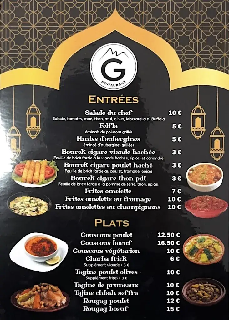 Menü_RESTAURANT LA GRANDIOSE_Échirolles_Bild_2