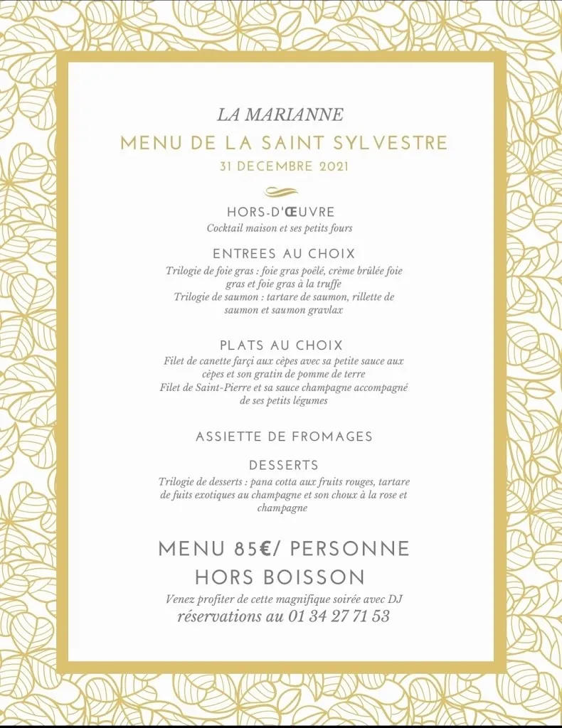 Menu_La Marianne_Saint-Gratien_image_1