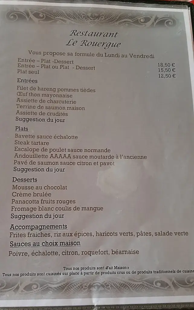 Menu_Chez Laurent Le Rouergue_Saint-Gratien_image_1