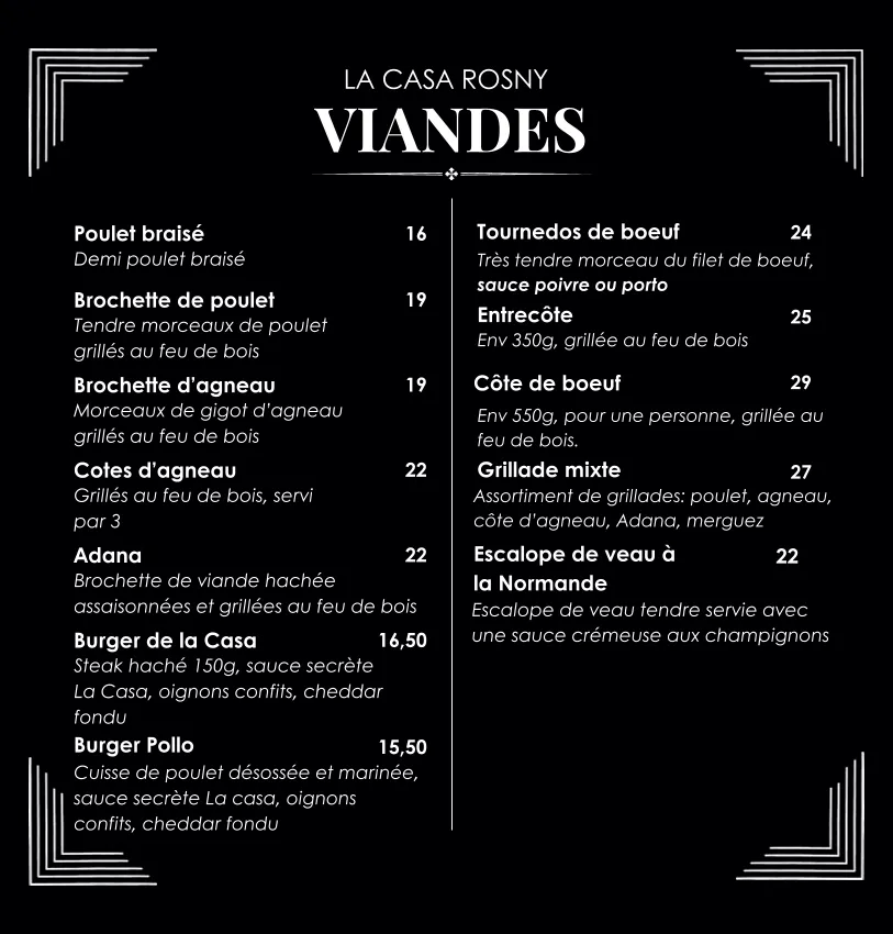 Menu_LA CASA Rosny_Rosny-sous-Bois_immagine_2