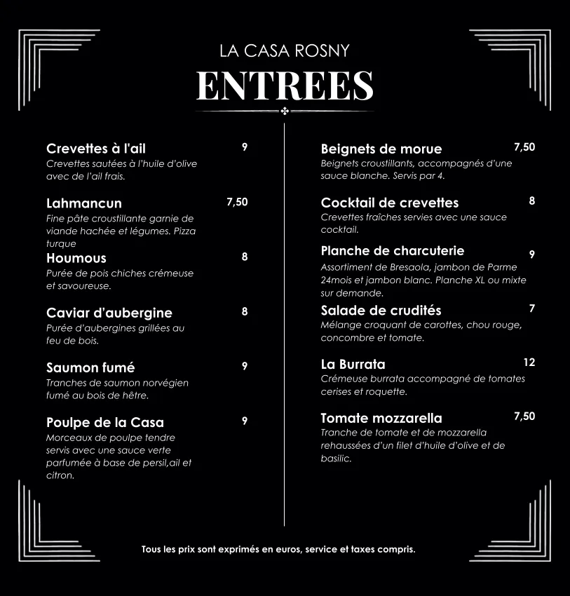 Menu_LA CASA Rosny_Rosny-sous-Bois_immagine_3