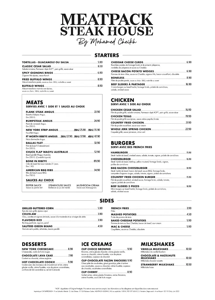 Menu_Meatpack Steakhouse_Rosny-sous-Bois_immagine_1