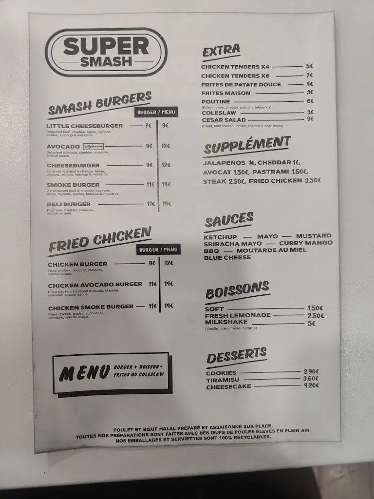 SUPER SMASH BURGER rosny_Rosny-sous-Bois_menu_image_1