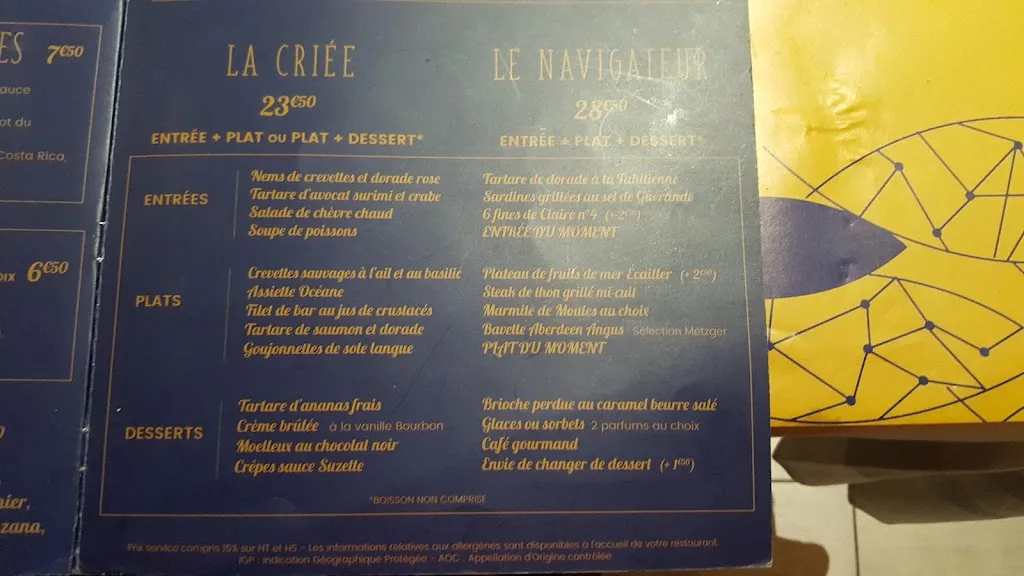 Menu_La Criée Rosny sous Bois_Rosny-sous-Bois_image_4