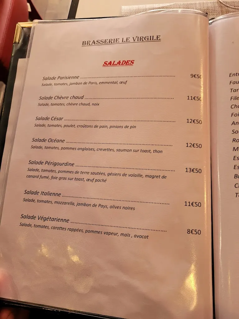 Menu_Brasserie Restaurant Chez Virgile_Rosny-sous-Bois_image_3