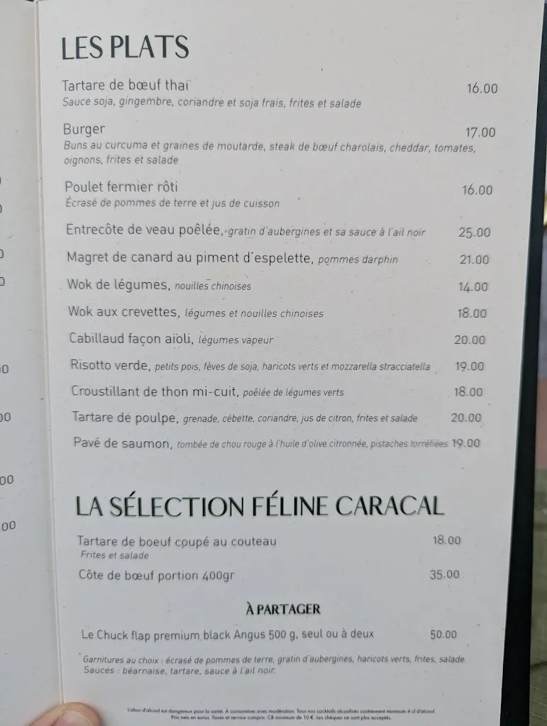Menu_CARACAL - Restaurant - Saint Mandé_Saint-Mandé_image_2