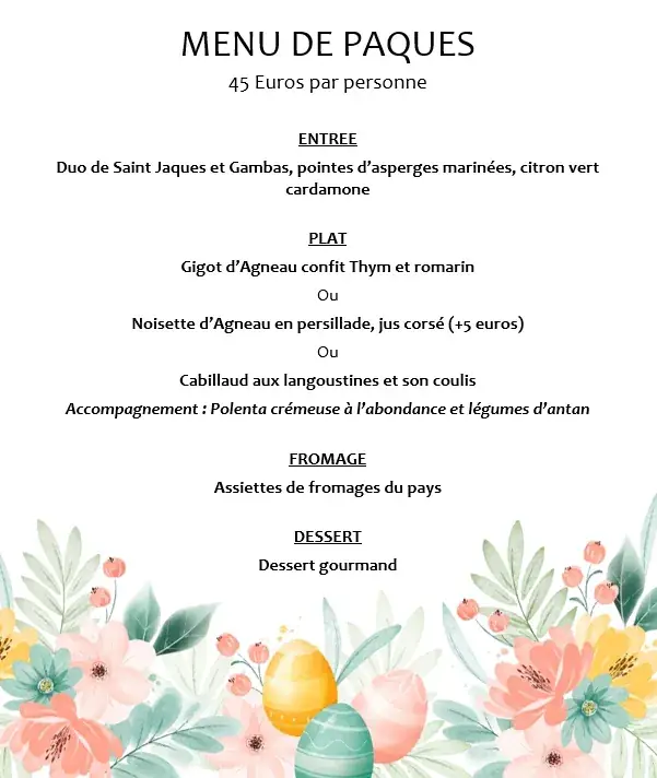 Menu_Restaurant les Marronniers_Thonon-les-Bains_image_1